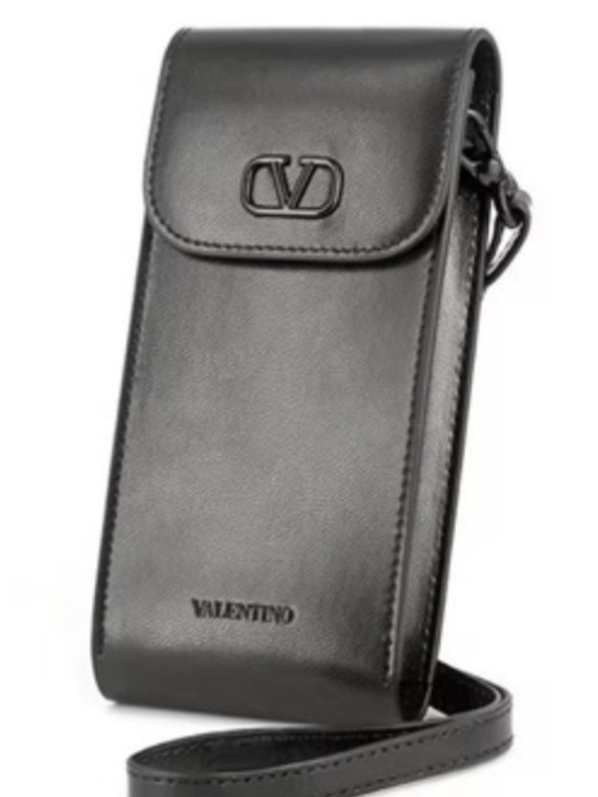 Valentino Garavani Black 52mm Cat Eye Sunglasses with Crossbody Case/Bag main image 5